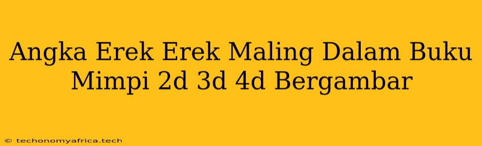 Angka Erek Erek Maling Dalam Buku Mimpi 2d 3d 4d Bergambar