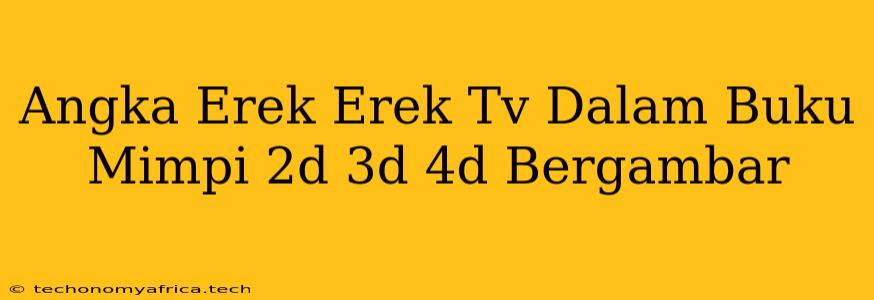 Angka Erek Erek Tv Dalam Buku Mimpi 2d 3d 4d Bergambar