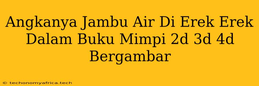 Angkanya Jambu Air Di Erek Erek Dalam Buku Mimpi 2d 3d 4d Bergambar