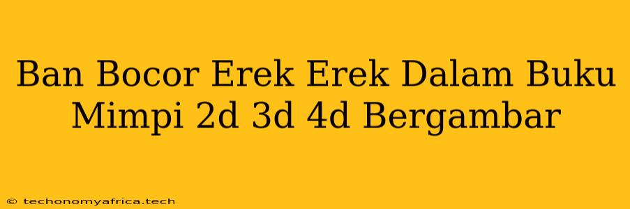 Ban Bocor Erek Erek Dalam Buku Mimpi 2d 3d 4d Bergambar