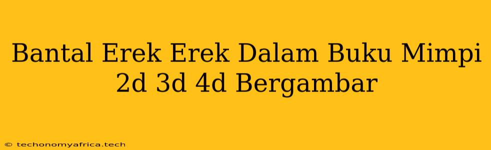 Bantal Erek Erek Dalam Buku Mimpi 2d 3d 4d Bergambar