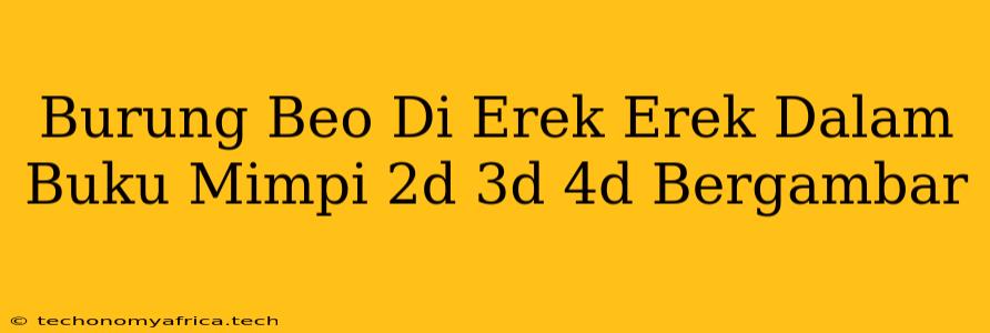 Burung Beo Di Erek Erek Dalam Buku Mimpi 2d 3d 4d Bergambar