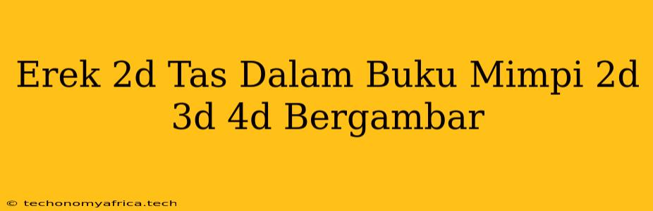 Erek 2d Tas Dalam Buku Mimpi 2d 3d 4d Bergambar