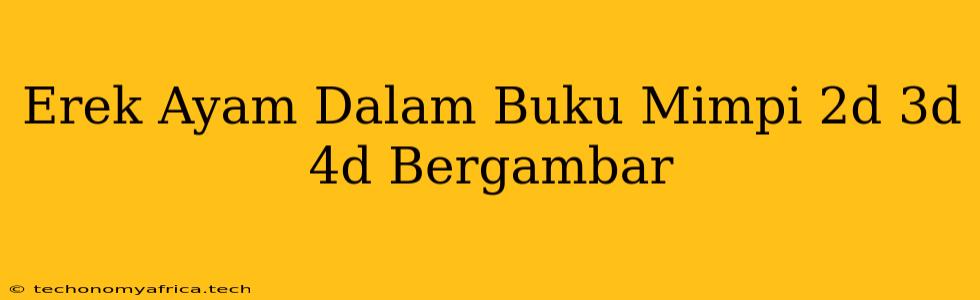 Erek Ayam Dalam Buku Mimpi 2d 3d 4d Bergambar