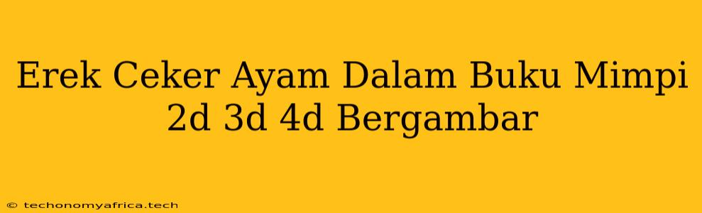 Erek Ceker Ayam Dalam Buku Mimpi 2d 3d 4d Bergambar