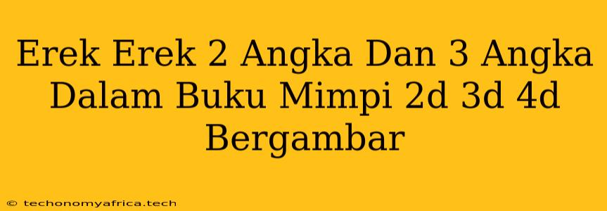 Erek Erek 2 Angka Dan 3 Angka Dalam Buku Mimpi 2d 3d 4d Bergambar