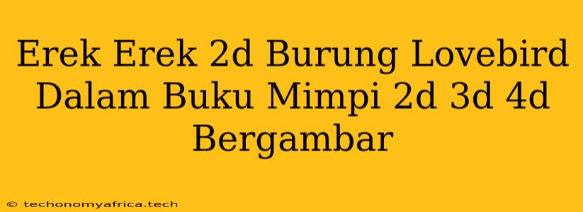 Erek Erek 2d Burung Lovebird Dalam Buku Mimpi 2d 3d 4d Bergambar