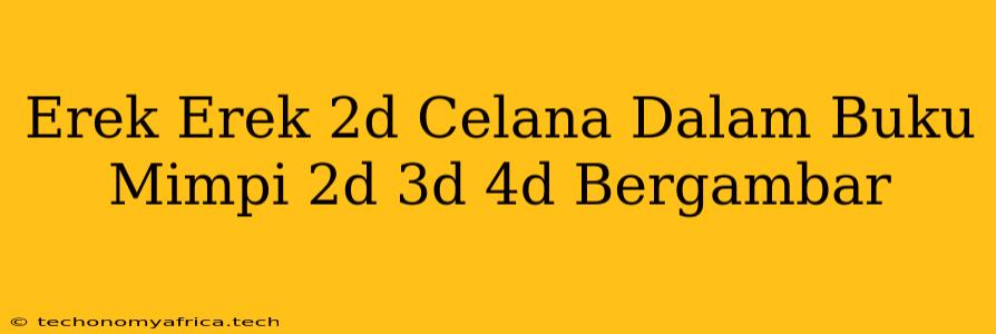 Erek Erek 2d Celana Dalam Buku Mimpi 2d 3d 4d Bergambar