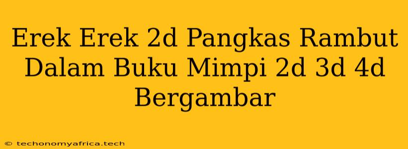 Erek Erek 2d Pangkas Rambut Dalam Buku Mimpi 2d 3d 4d Bergambar