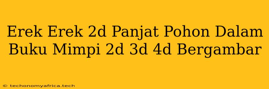 Erek Erek 2d Panjat Pohon Dalam Buku Mimpi 2d 3d 4d Bergambar