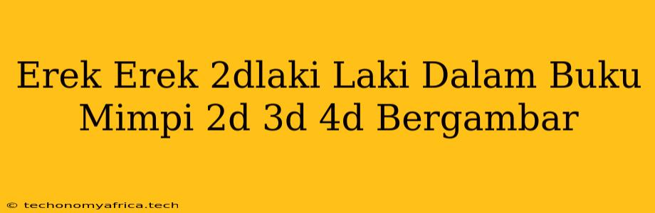 Erek Erek 2dlaki Laki Dalam Buku Mimpi 2d 3d 4d Bergambar