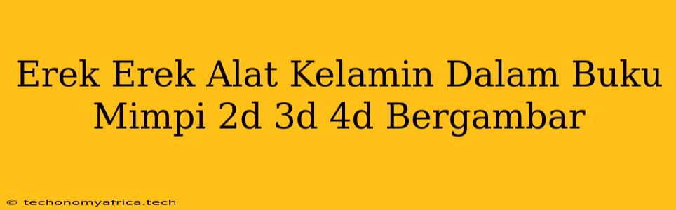 Erek Erek Alat Kelamin Dalam Buku Mimpi 2d 3d 4d Bergambar