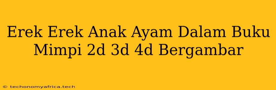 Erek Erek Anak Ayam Dalam Buku Mimpi 2d 3d 4d Bergambar