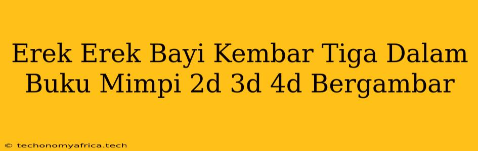 Erek Erek Bayi Kembar Tiga Dalam Buku Mimpi 2d 3d 4d Bergambar