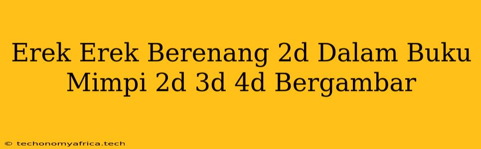 Erek Erek Berenang 2d Dalam Buku Mimpi 2d 3d 4d Bergambar