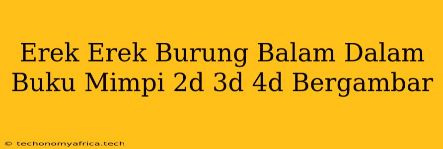 Erek Erek Burung Balam Dalam Buku Mimpi 2d 3d 4d Bergambar