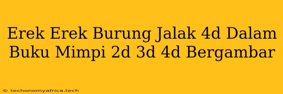 Erek Erek Burung Jalak 4d Dalam Buku Mimpi 2d 3d 4d Bergambar