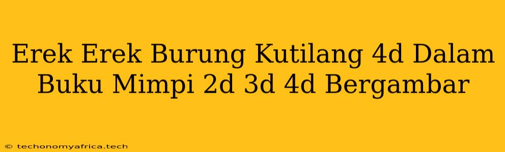 Erek Erek Burung Kutilang 4d Dalam Buku Mimpi 2d 3d 4d Bergambar