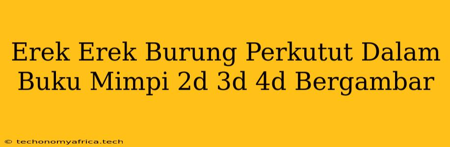 Erek Erek Burung Perkutut Dalam Buku Mimpi 2d 3d 4d Bergambar