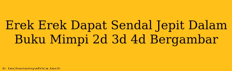 Erek Erek Dapat Sendal Jepit Dalam Buku Mimpi 2d 3d 4d Bergambar