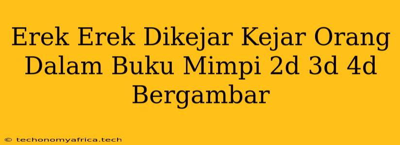 Erek Erek Dikejar Kejar Orang Dalam Buku Mimpi 2d 3d 4d Bergambar