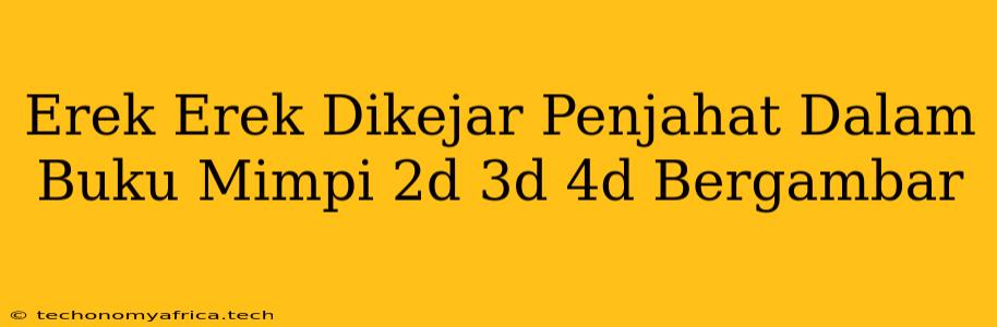 Erek Erek Dikejar Penjahat Dalam Buku Mimpi 2d 3d 4d Bergambar