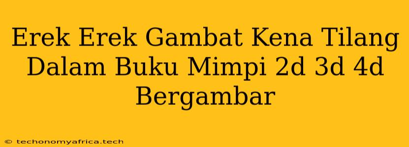 Erek Erek Gambat Kena Tilang Dalam Buku Mimpi 2d 3d 4d Bergambar