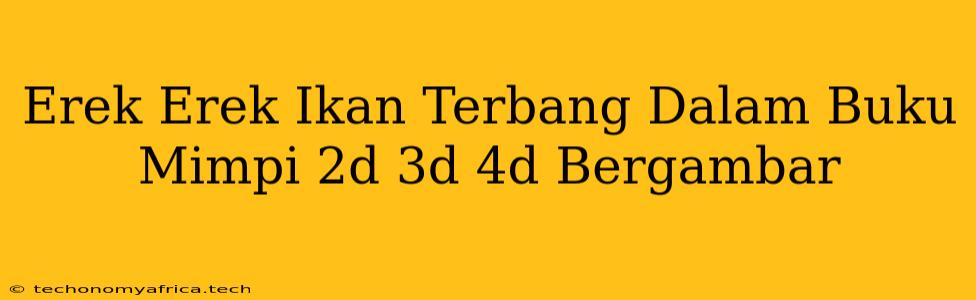 Erek Erek Ikan Terbang Dalam Buku Mimpi 2d 3d 4d Bergambar