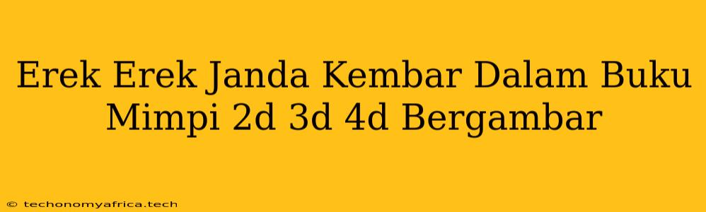 Erek Erek Janda Kembar Dalam Buku Mimpi 2d 3d 4d Bergambar