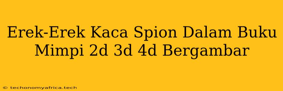 Erek-Erek Kaca Spion Dalam Buku Mimpi 2d 3d 4d Bergambar