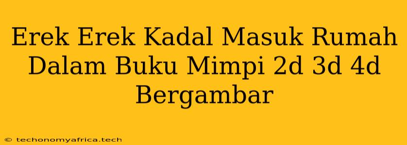 Erek Erek Kadal Masuk Rumah Dalam Buku Mimpi 2d 3d 4d Bergambar