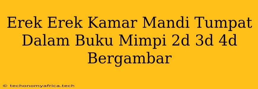 Erek Erek Kamar Mandi Tumpat Dalam Buku Mimpi 2d 3d 4d Bergambar