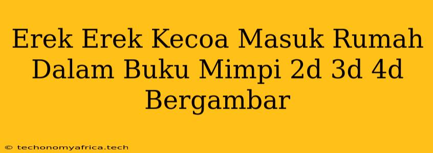 Erek Erek Kecoa Masuk Rumah Dalam Buku Mimpi 2d 3d 4d Bergambar