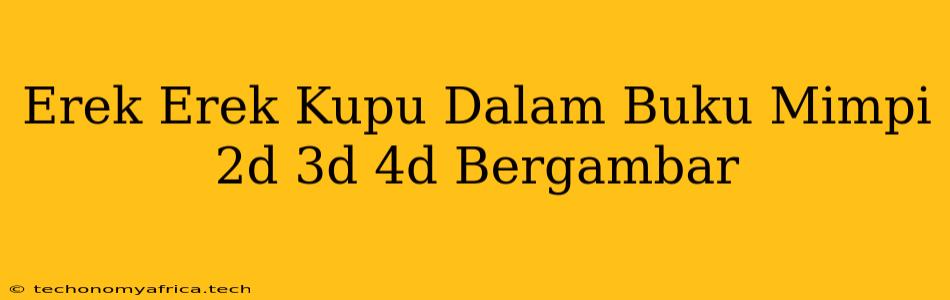 Erek Erek Kupu Dalam Buku Mimpi 2d 3d 4d Bergambar