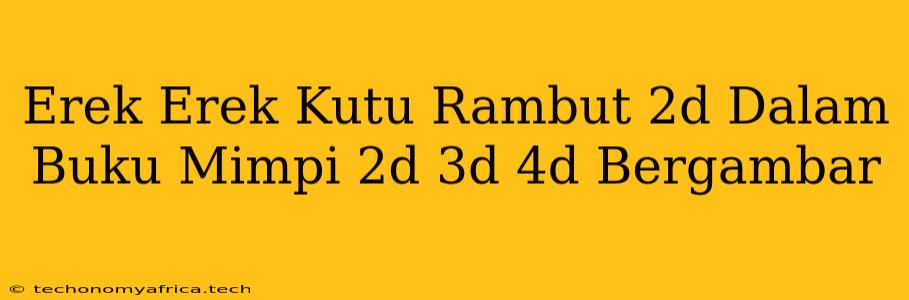 Erek Erek Kutu Rambut 2d Dalam Buku Mimpi 2d 3d 4d Bergambar