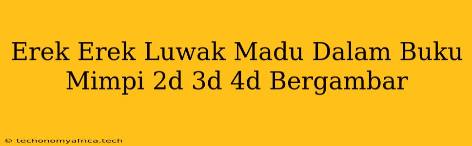 Erek Erek Luwak Madu Dalam Buku Mimpi 2d 3d 4d Bergambar