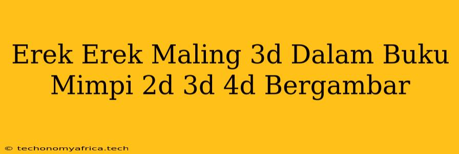 Erek Erek Maling 3d Dalam Buku Mimpi 2d 3d 4d Bergambar