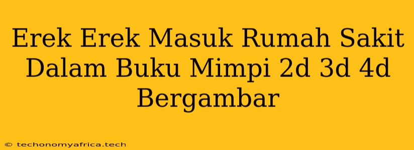 Erek Erek Masuk Rumah Sakit Dalam Buku Mimpi 2d 3d 4d Bergambar