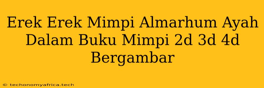 Erek Erek Mimpi Almarhum Ayah Dalam Buku Mimpi 2d 3d 4d Bergambar