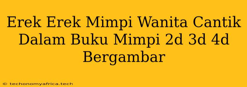 Erek Erek Mimpi Wanita Cantik Dalam Buku Mimpi 2d 3d 4d Bergambar