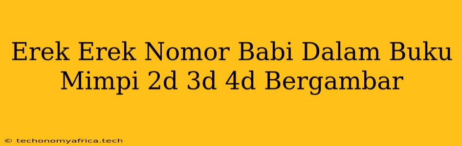 Erek Erek Nomor Babi Dalam Buku Mimpi 2d 3d 4d Bergambar