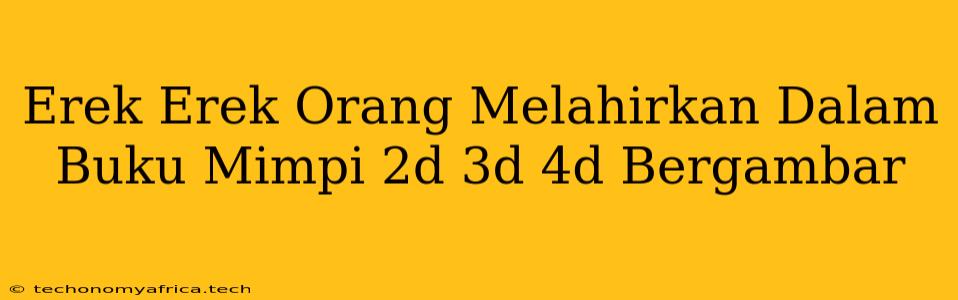 Erek Erek Orang Melahirkan Dalam Buku Mimpi 2d 3d 4d Bergambar