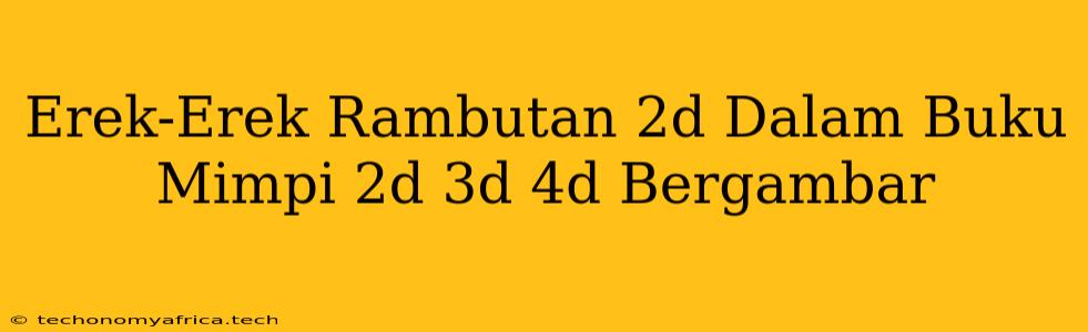 Erek-Erek Rambutan 2d Dalam Buku Mimpi 2d 3d 4d Bergambar