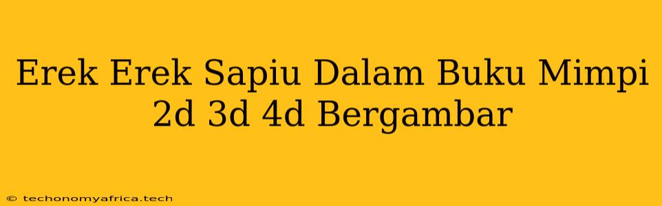 Erek Erek Sapiu Dalam Buku Mimpi 2d 3d 4d Bergambar