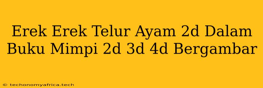 Erek Erek Telur Ayam 2d Dalam Buku Mimpi 2d 3d 4d Bergambar