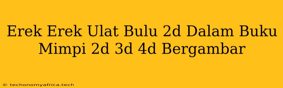 Erek Erek Ulat Bulu 2d Dalam Buku Mimpi 2d 3d 4d Bergambar