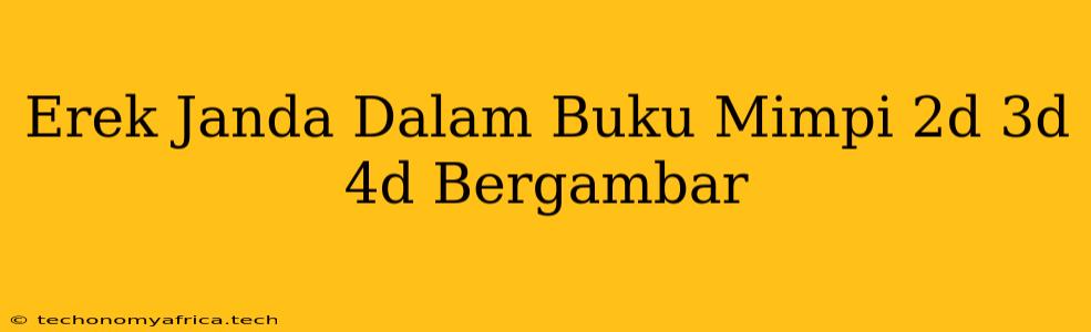 Erek Janda Dalam Buku Mimpi 2d 3d 4d Bergambar