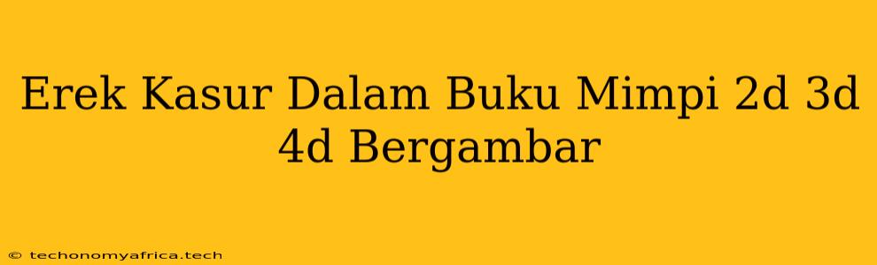 Erek Kasur Dalam Buku Mimpi 2d 3d 4d Bergambar