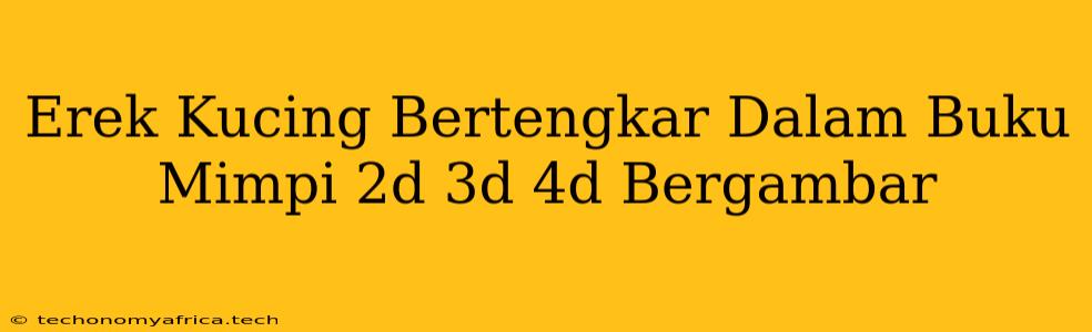 Erek Kucing Bertengkar Dalam Buku Mimpi 2d 3d 4d Bergambar