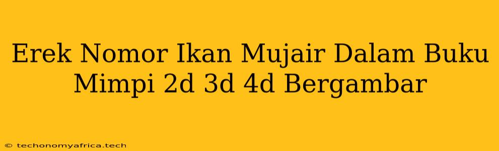 Erek Nomor Ikan Mujair Dalam Buku Mimpi 2d 3d 4d Bergambar